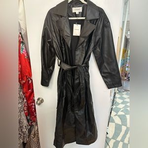 Glassons pleather trench coat size small